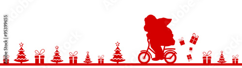 Weihnachtsmann auf Moped