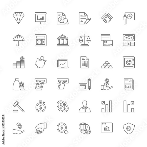 Line icons. Finances