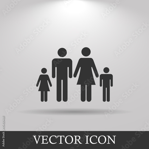 family icon. Flat design style eps 10.