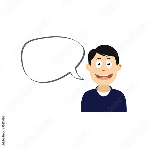 Avatar, with bubble for speech. Funny guy.