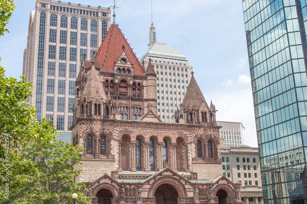 Trinitiy Church in the City of Boston Massachusetts USA