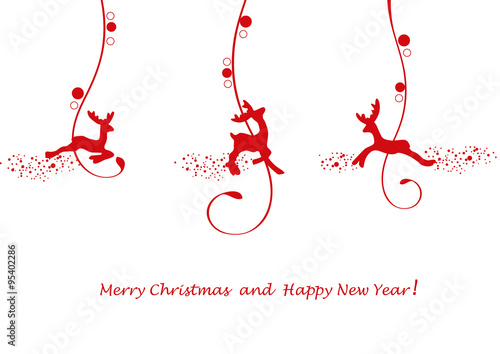 tisolated Christmas reindier elements