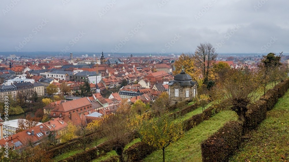 view over the old town of bamberg