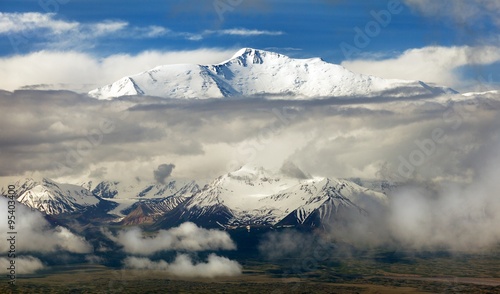 view of Lenin Peak - Kyrgyz Pamir Mountains