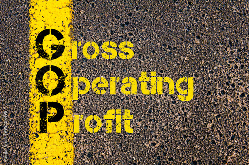 Business Acronym GOP as Gross Operating Profit photo