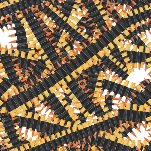 Bullets seamless pattern. Many military Bandolier. Texture army