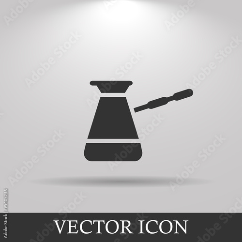 The turk icon. Coffee symbol. Flat Vector illustration