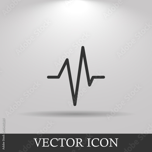 Heart beat, Cardiogram, Medical icon - Vector