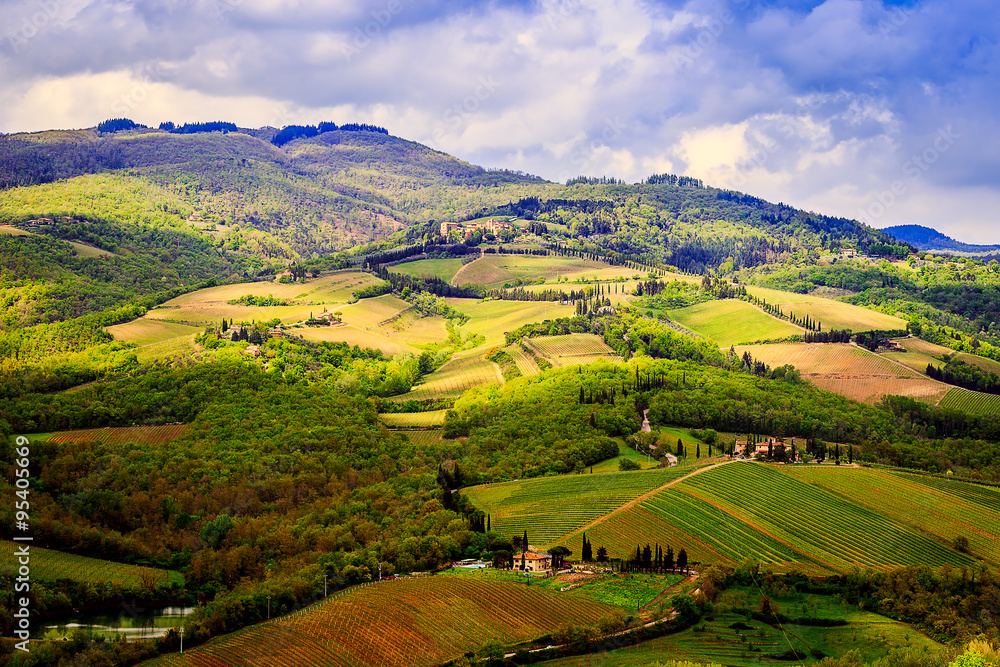 Rural landscape of Chianti, Tuscany.