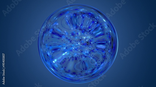 Wallpaper Mural fantastic video animation with glowing light sphere in motion - loop HD 1080p Torontodigital.ca