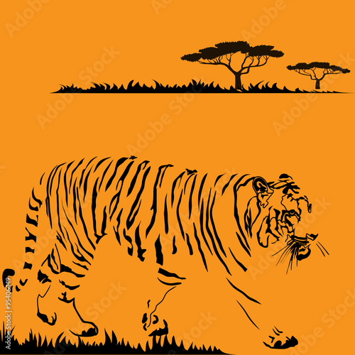 Illustration of tigger