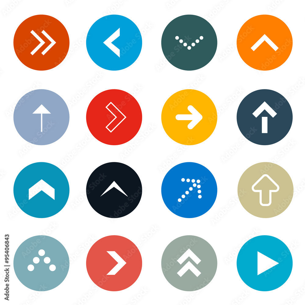 Circle Vector Arrows Set Circle Vector Arrows Set
