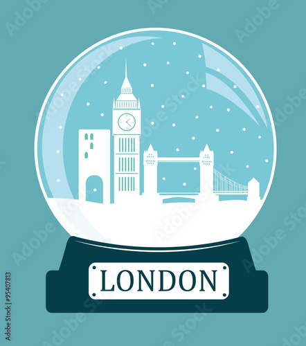 London christmas glass ball.