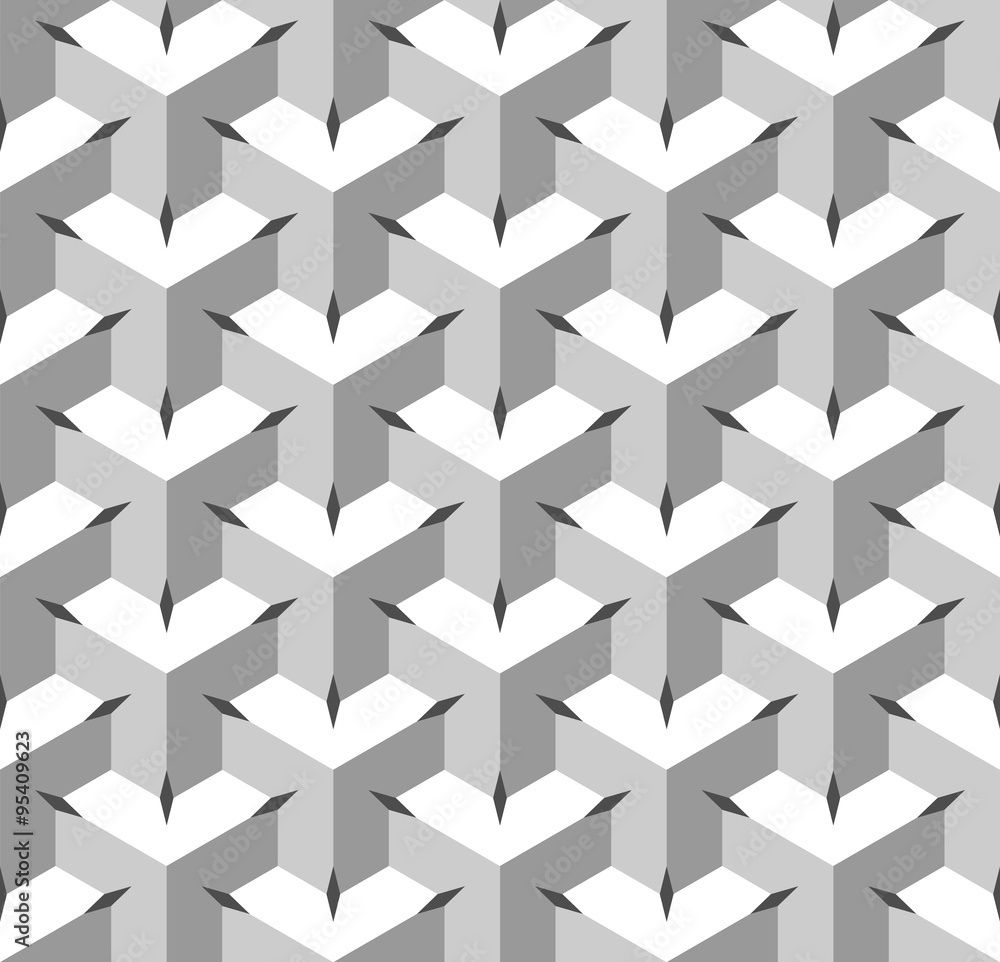 Seamless Geometric Pattern. Grayscale Background. Vector Seamless Geometric Pattern. Grayscale Background. Vector