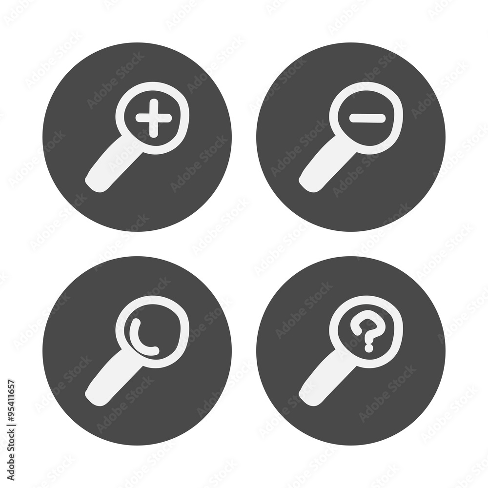 Magnifier Glass hand drawn icons Magnifier Glass hand drawn icons