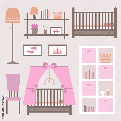 Baby room with furniture.
