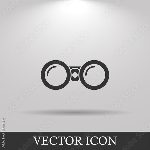 Binocular icon. Flat design style