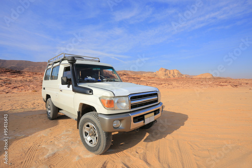 Off road Jeep safari 4x4 in the desert