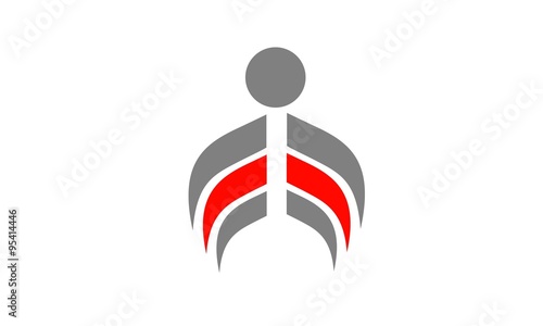 abstract symbol of cooperation services to community groups and individuals / indfidual