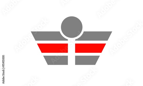 abstract symbol of cooperation services to community groups and individuals / indfidual