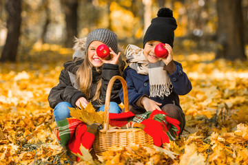 Walk autumn park