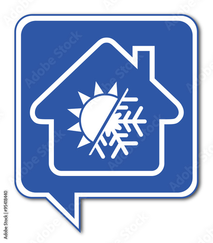Logo maison et régulation température.
