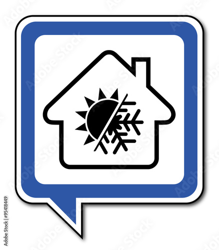 Logo maison et régulation température.