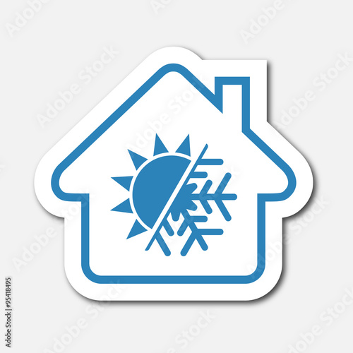 Logo maison et régulation température.