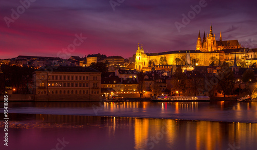 The city of Prague in the beautiful sunset. © Jakub Škyta
