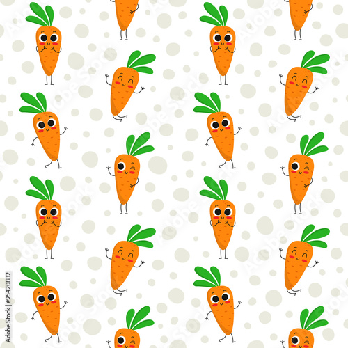 Carrots, vector seamless pattern