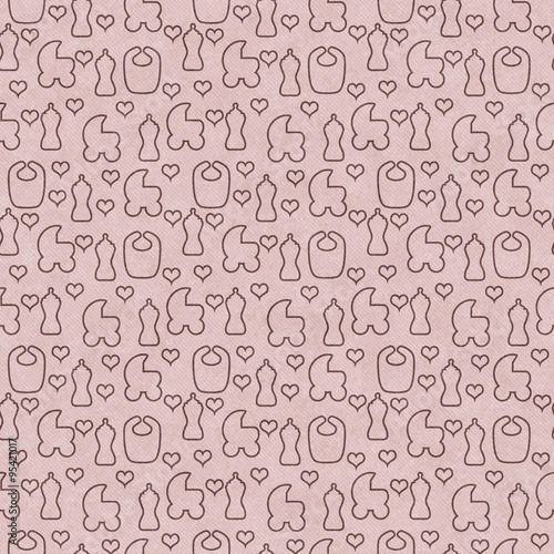 Brown Baby Tile Pattern Repeat Background