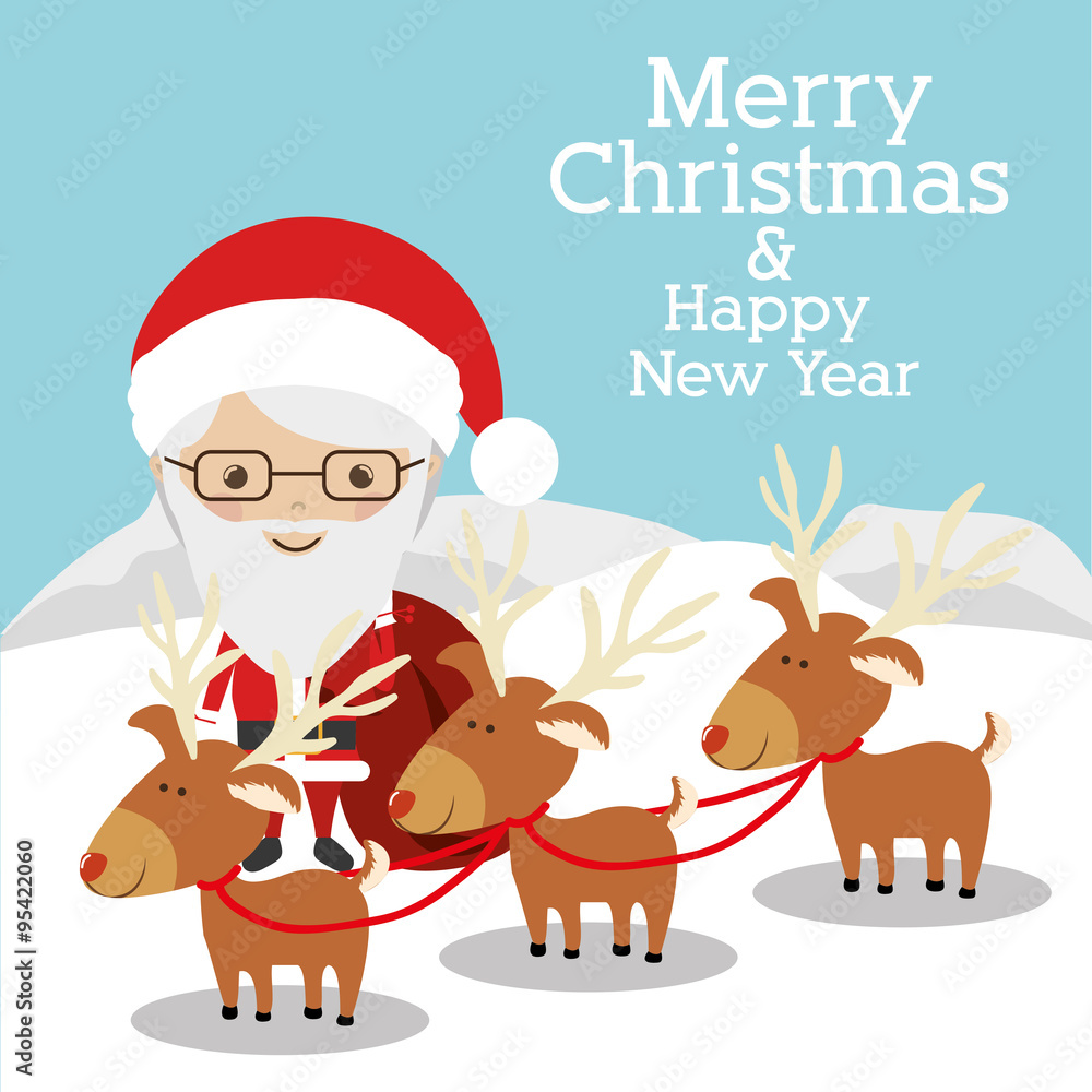 happy merry christmas design 