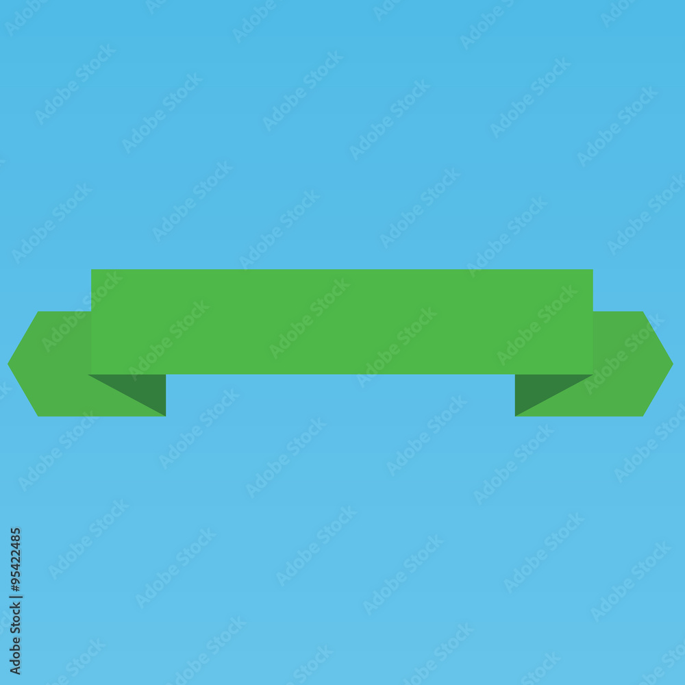 Green ribbon banner Green ribbon banner