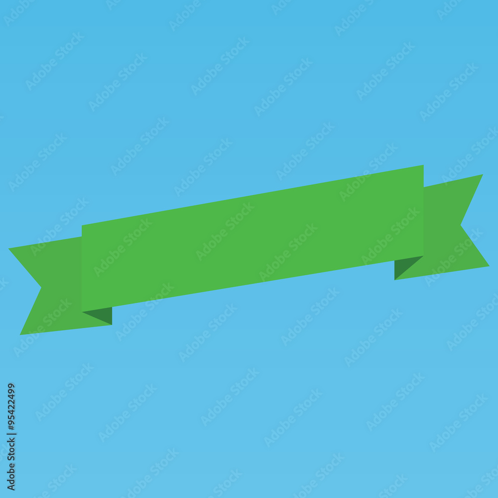 Green ribbon banner Green ribbon banner