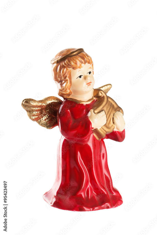 Christmas Angel decoration on a white background