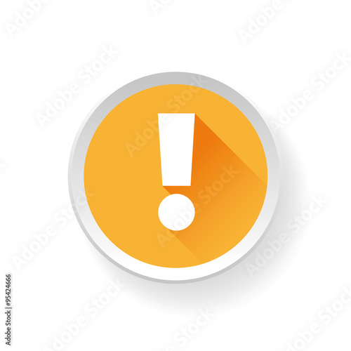 Exclamation mark. Hazard warning symbol.