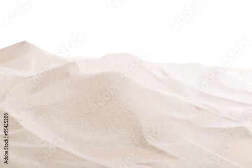 Sea sand isolated on white