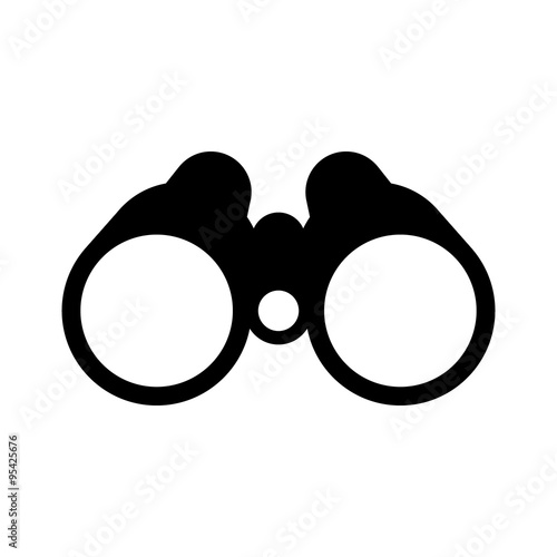 Binocular field glasses flat icon