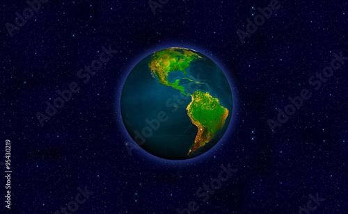 Fototapeta Naklejka Na Ścianę i Meble -  Beautiful Planet Earth. Viewing America