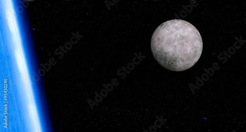Fototapeta Naklejka Na Ścianę i Meble -  Moon from Earth