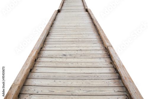 wood steps is isolated on a white background