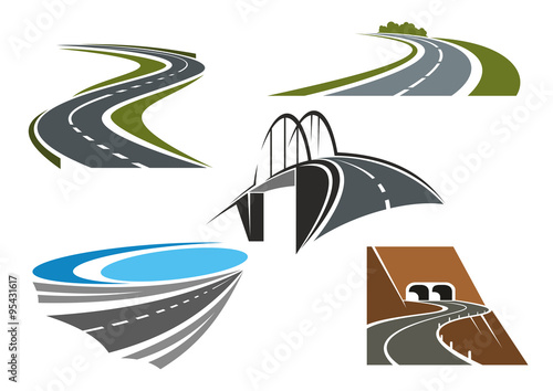 Road bridge, rural highways and road tunnels