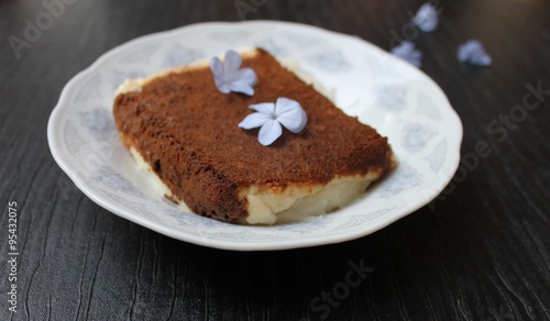  Turkish national dish kazan dibi dessert rice pudding photo
