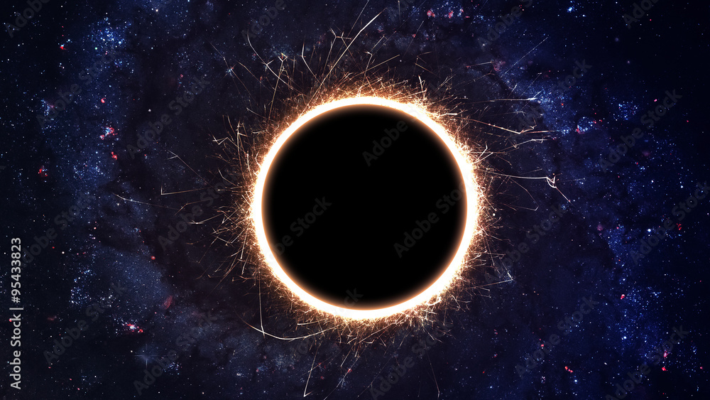 Black hole in space. Elements of this image furnished by NASA - obrazy, fototapety, plakaty 