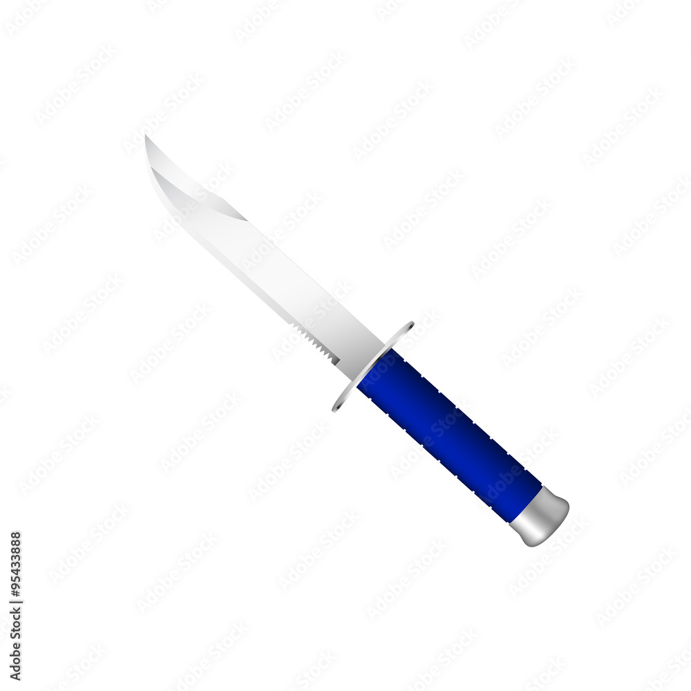 Knife with blue handle Knife with blue handle