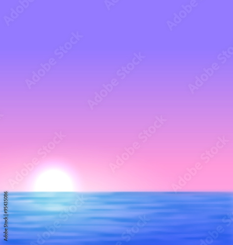 Background with the sunrise sea sun © -=MadDog=-