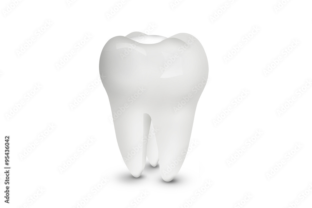 Tooth on a white background Tooth on a white background