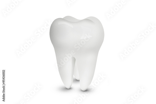Tooth on a white background