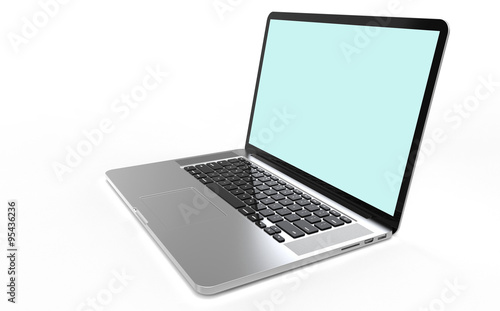 laptop computer on white background