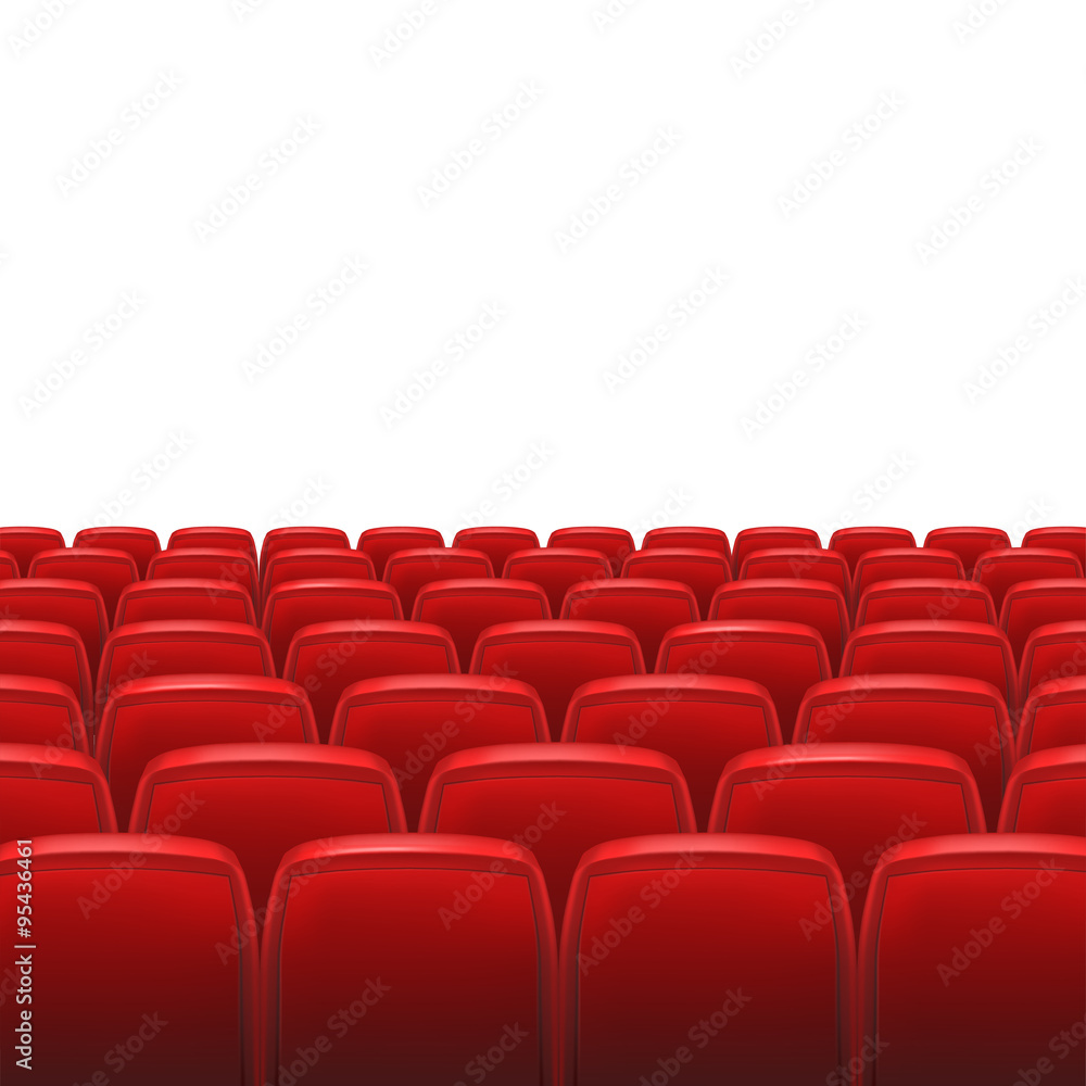 Naklejka premium Red seats with screen